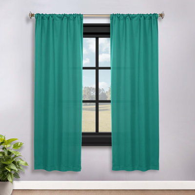 Moriah Millendon Solid Modern Polyester Rod Pockets Room Darkening Curtain Pair