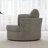 42.1" Wide Slipcovered Swivel Barrel Chair-1954448354