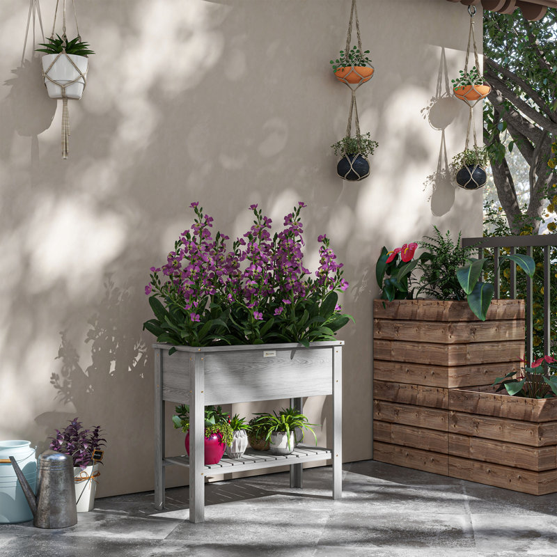 Lit de jardin surélevé en bois Quameisha