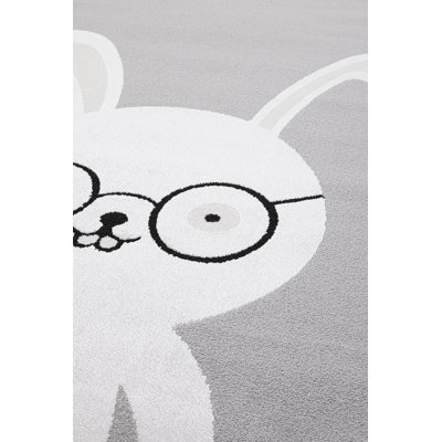 Tapis rectangulaire en polyester tissé à la machine 4 pi 5 po x 6 pi 3 po Radke