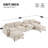 Spacious Chenille Sectionals With Storage And Modern Design For Home
