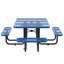 Table de pique-nique carrée 46 po avec trou pour parasol-434015165