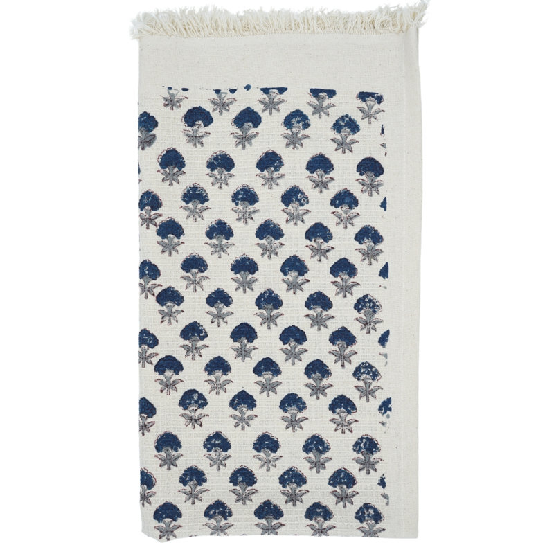 Essuie-mains en coton gaufré à motif floral de luxe à motif de gaufres - Accessoires maison écologiques et élégants