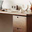 Nut-brown Rectangular Solid Wood With 3 Drawers Desk-171386333