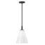 Petit luminaire suspendu miel avec abat-jour en forme de fleur et verre opale-295283360