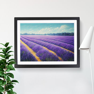 Alluring Lavender Flower Field - Single Picture Frame Print