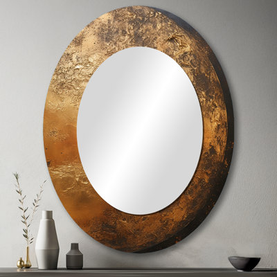 Bronze Moon Beam - Large Wall Mirror On Metal
