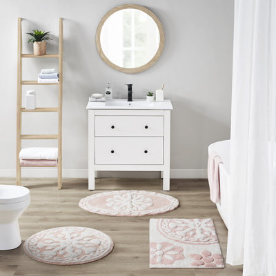 Tapis de bain en coton touffeté Medallion