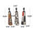Resin African Woman Black Decorative Sculpture With Red, Orange, And White Dresswear Set