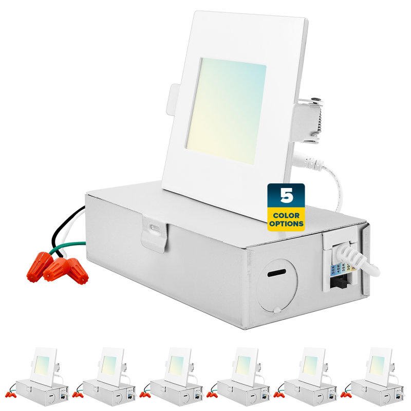 3'' Selectable Color Temperature Dimmable Air-Tight IC Rated LED Canless Recessed Lighting Kit