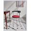 Chaise pliante avec design moderne, structure chromée, dossier en bois, rembourrée pour la salle à manger, le salon et la cuisine, 1 pièce (rouge - 1 pièce)-1442730253