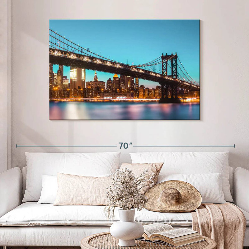 Lilie Bright Manhattan Bridge, H 32 po x l 48 po
