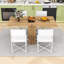 Ensemble de salle à manger 5 pièces, table extensible avec rangement intégré et chaises rembourrées en similicuir-888218825