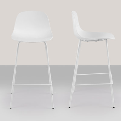 Tabouret de comptoir en polyuréthane à dossier bas H 26 po Botyo