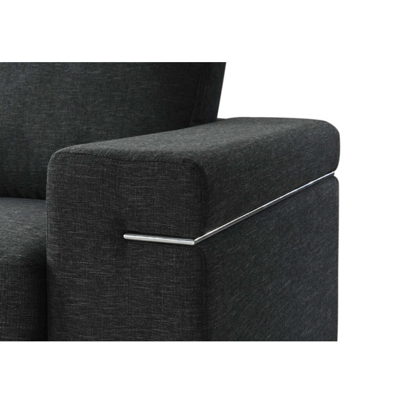 Fauteuils d'appoint en tissu de lin, Lin noir