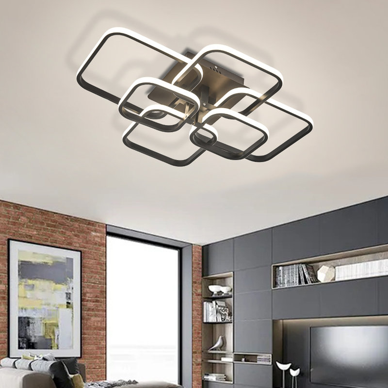 LED Semi Flush Mount, Black