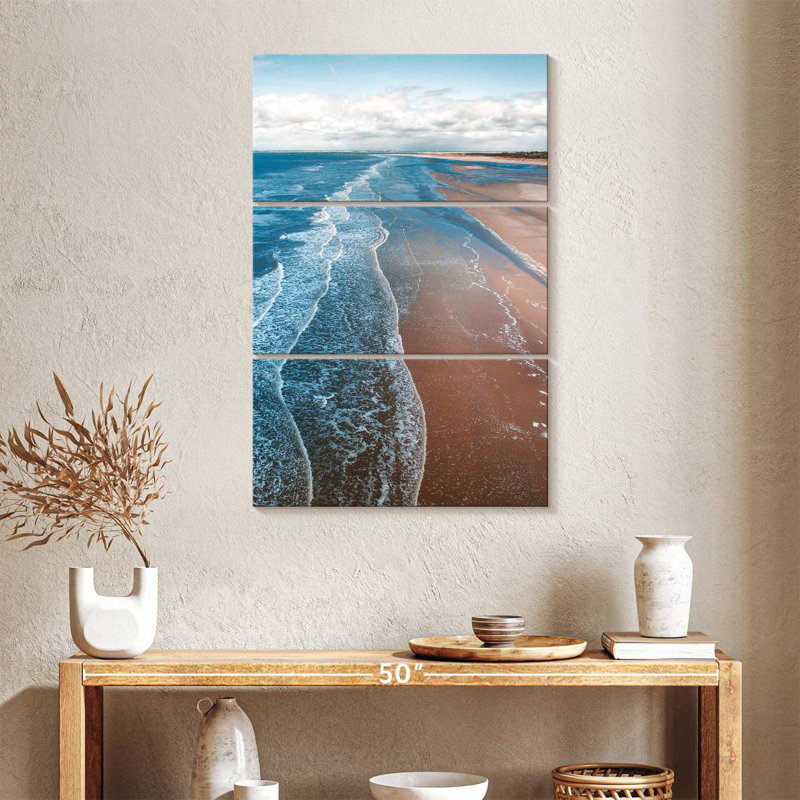 Gillard aigue-marine vagues, H 32 po x l 20 po