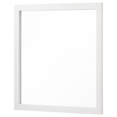 Miroir de commode rectangulaire Dle, cadre affleurant, verre plat, bois