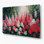 «Botanical Impatiens», art mural en métal bleu