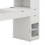 Bureau de maquillage avec miroir, station de charge et tablettes de rangement, coiffeuse à 3 tiroirs, 2 armoires pour la chambre à coucher