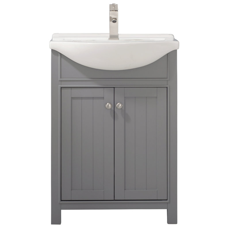 Ensemble de meuble-lavabo simple 24 po Carolyn, gris