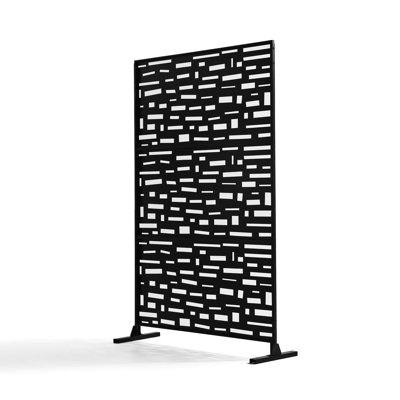 Paravent en métal avec motif de blocs