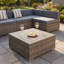 Ensemble de canapé 7 pièces en rotin gris avec table basse - conversation modulaire pour terrasse