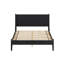 Lit plateforme Mid-Century moderne en bois avec finition noire-114610288