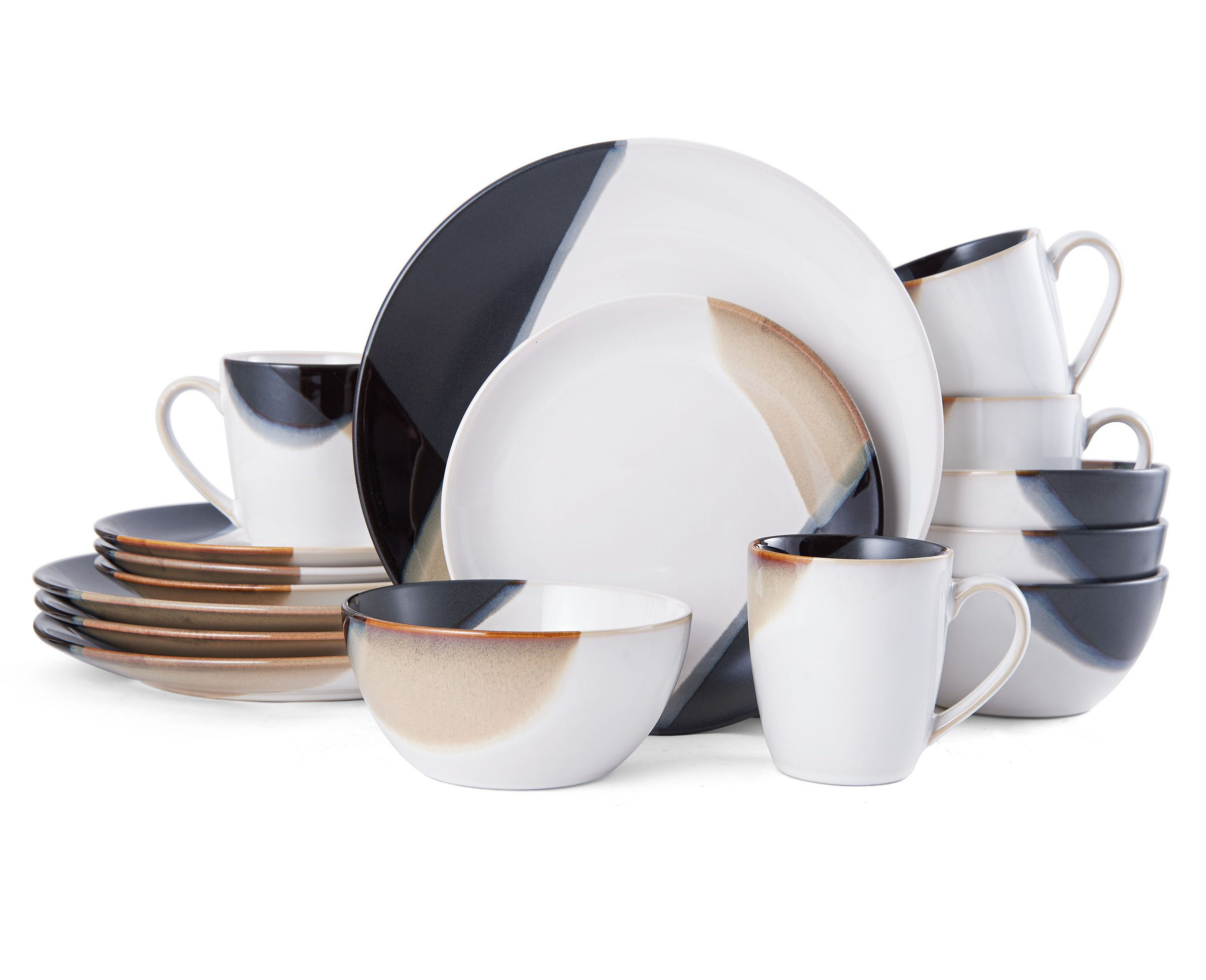 Gibson Home Yellowstone 16 Piece Dinnerware Stoneware Set