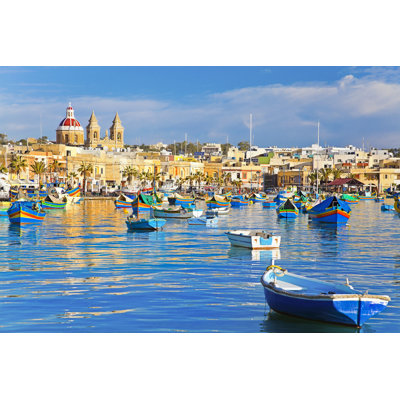 Marsaxlokk Fishing Village - Wrapped Canvas Print