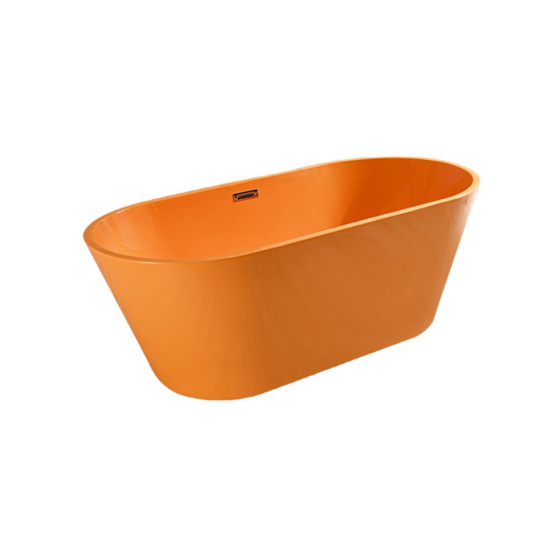 Baignoire ovale simple en acrylique orange l 63 po x H 63 po