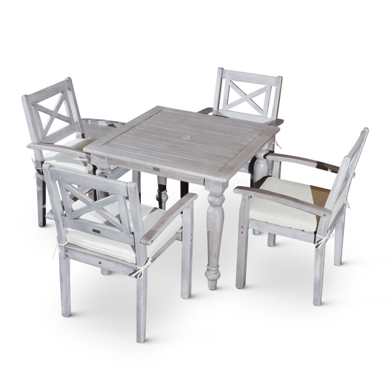 Ensemble repas carré 5 pièces