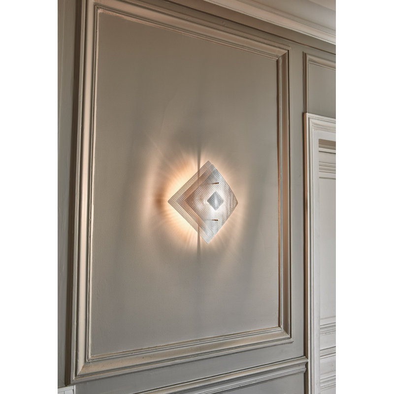 Eclipse Stainless Steel Flush Mounted Sconce, E14, 14.5" H x 13" W x 6" D