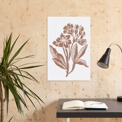 Rustic Floral Illustration Elegant Minimalist Organic Nature Plant Wall Art