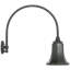 Thomas O'Brien, "Academy 19.5" Arched Mack Barn Light in Matte Black with 9.25" White Savannah Shade-585154375-585154372
