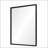 36X24 Inch Black Rectangular Bathroom Mirror With Beveled Edge, Rust-Resistant Frame, And Versatile Installation Options