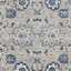 Tapis floral bleu / gris en jute-1112325614