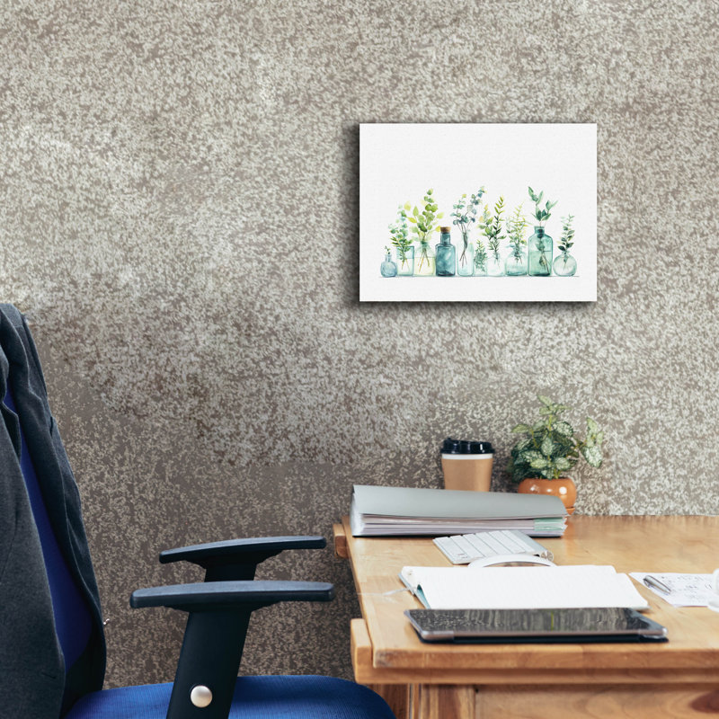 «Branchful Bottles» par Svetlana Aleynikova, art mural sur toile, H 12 po x l 16 po