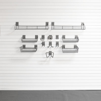 Steel Slatwall Accessory Kit 13 Piece Set