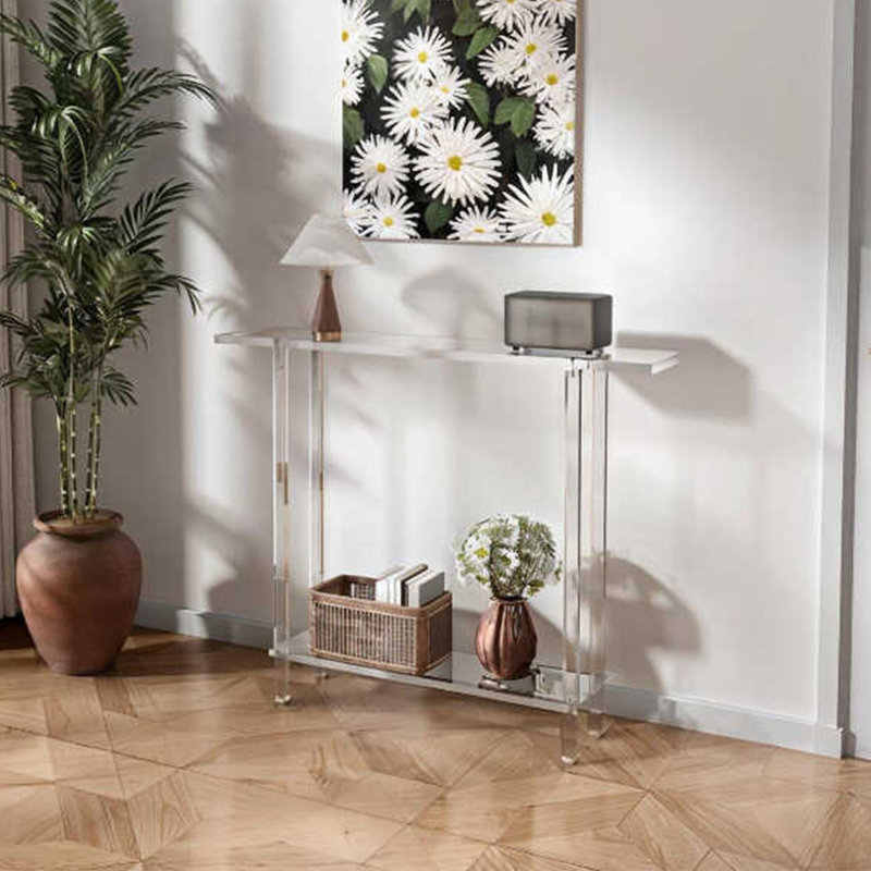 Console multifonctionnelle en acrylique transparent