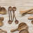 Teak Thin Spoons, Small, Set of 4