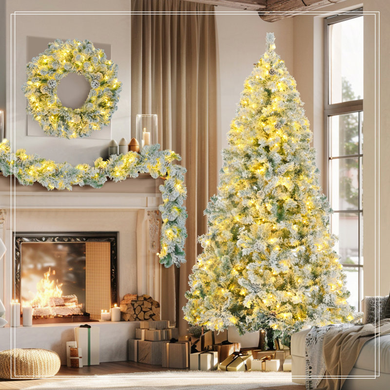 Arbre de Noël enneigé 6 pi 6 pi