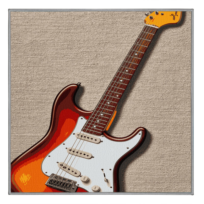 Tapis lavable pour guitare électrique, Carré 4 pi