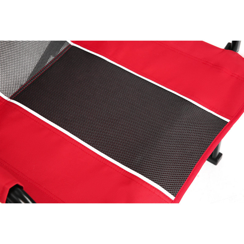 Chaise d'extérieur avec fonction berçante - rouge, convient au fauteuil de détente portatif, coussin de dossier