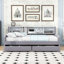 Twin Upholstered Daybed with Shelves and Drawers-1569372518