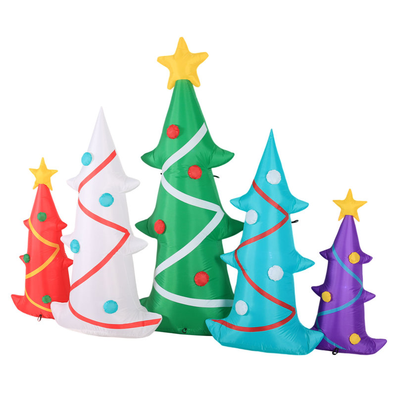 9 pi. Arbre de Noël coloré gonflable