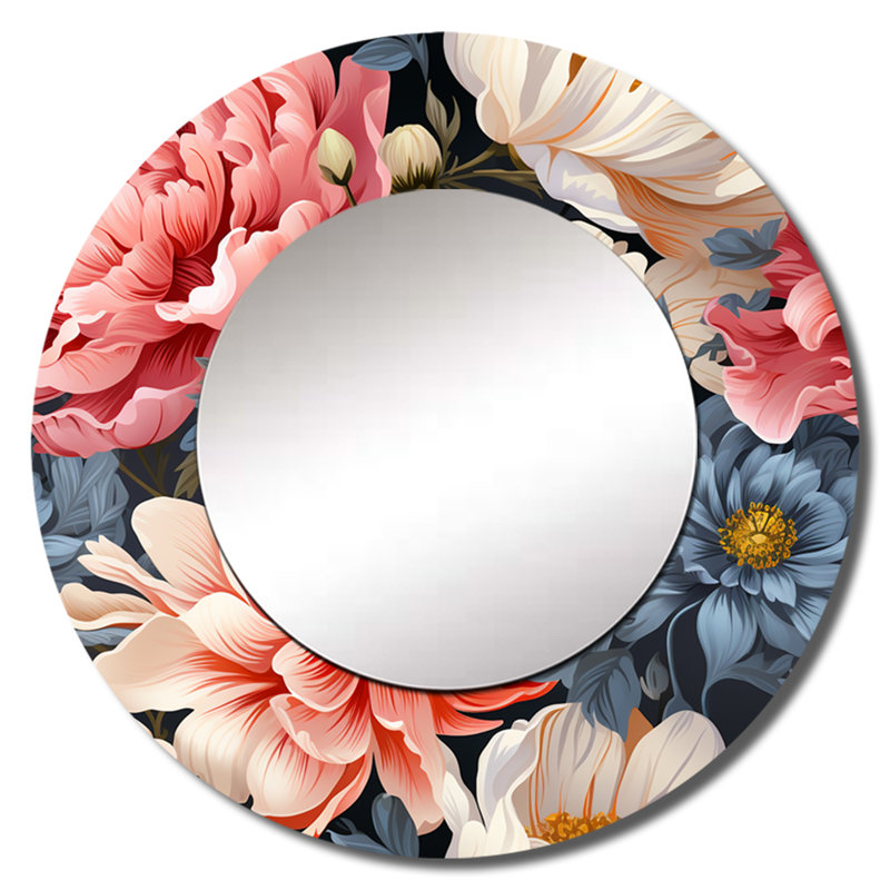 Motif floral Rokisha French Romance - miroir mural décoratif floral, 29 po x 29 po