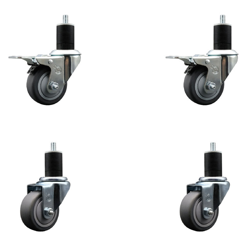 Ensemble de roulettes extensibles en caoutchouc Thermoplastic