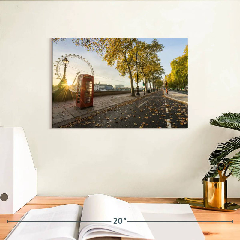 London Autumn Road, H 8 po x l 12 po