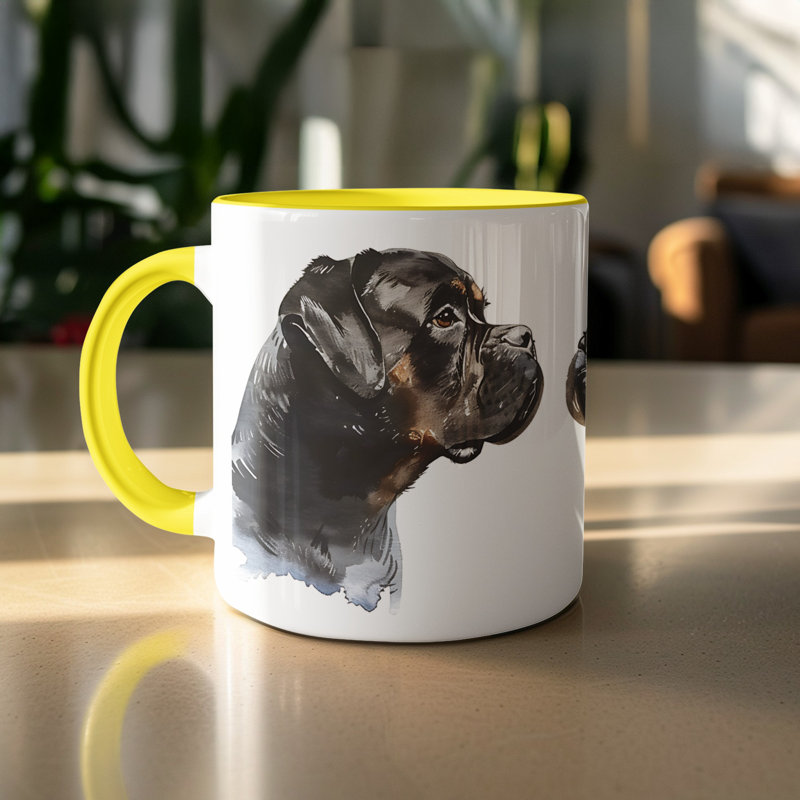 Mug, 2, Yellow